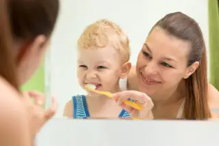 teeth brushing